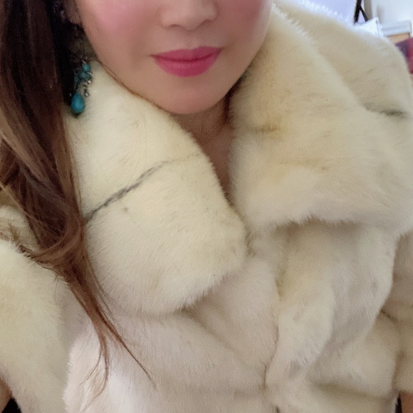 White Real Mink short coat